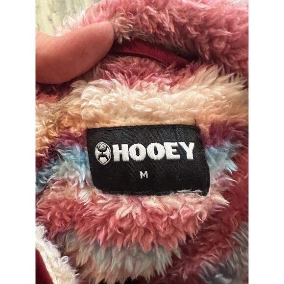 Hooey Fleece Pullover 1/4 Zip Jacket Women’s Medium Soft Aztec Stripes Western - Picture 7 of 7